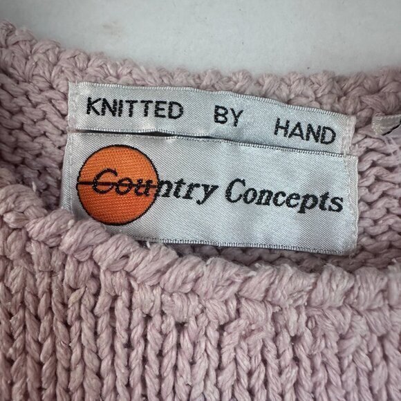 Country Concepts sweater vest women SILK M pink pastel geo‎ print VTG 1980's Y2K - Picture 3 of 5